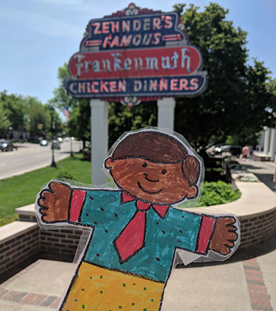 Flat Stanley visits Zehnder's!