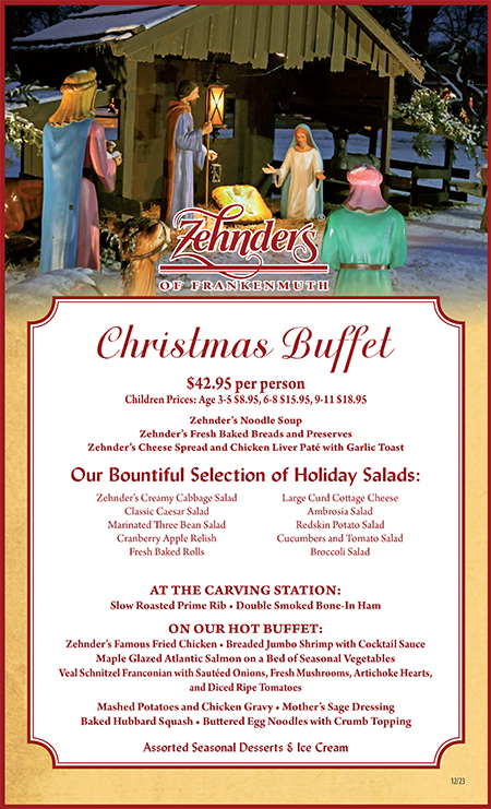 Zehnder’s of Frankenmuth Menus | Dining