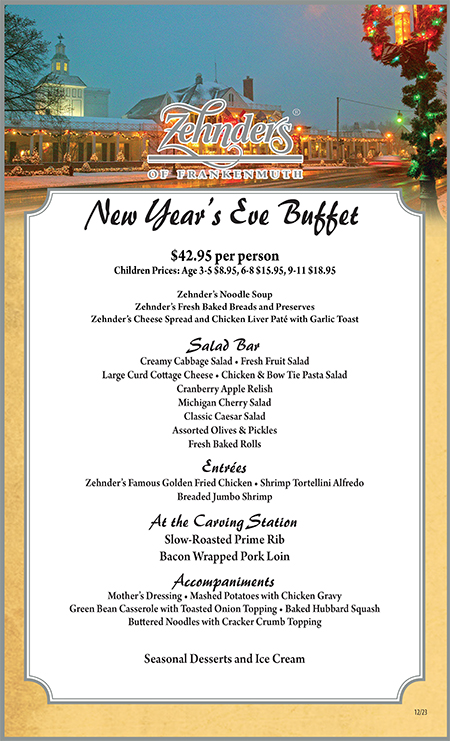 Zehnder’s of Frankenmuth Menus | Dining