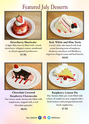 Zehnder’s of Frankenmuth Menus | Dining